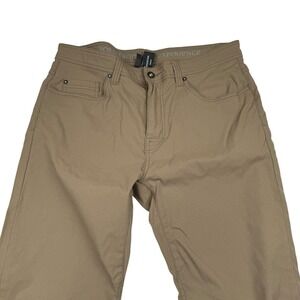 Prana Brion Pants Men's 34x32 Slim Fit Brown Hiking Outdoors Gorpcore Stretch